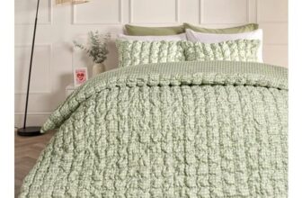 OHS Gingham Filled Seersucker Duvet Cover Set Double