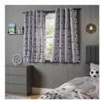 OHS Kids Football Eyelet Blackout Curtains – Grey