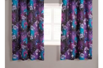 OHS Kids Gaming Eyelet Blackout Curtains – Neon