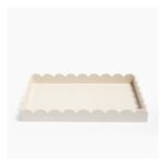 OHS Rectangle Scallop Tray – Cream