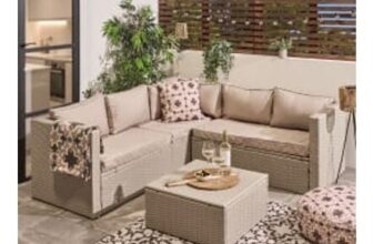 OHS Tuscany 5-Seater Rattan Sofa Set Natural