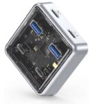 ORICO USB Hub 4 Port with 10Gbps Speed, Transparent Mechanical USB C Hub (discount at checkout) Sold by ORICO Official, FBA