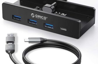 ORICO USB Hub, Aluminum USB 3.0 Hub Clip with 5V Power Supply Connection, 5Gbps 4 port USB Distributor at checkout Orico FBA