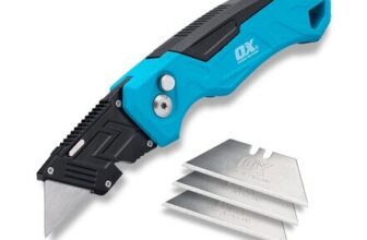 OX Tools P224301 Pro Heavy-Duty Folding Knife Blue Black