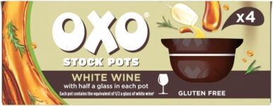 OXO White Wine Stock Pot Gourmet Base for Creamy & Savoury Dishes, Ideal for Risottos, Pasta, Chicken & Holiday Cooking, 4 x 20 g (80 g Total)