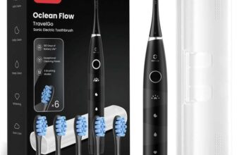 Oclean Flow TravelGo Set – sonic tooth brush, 6 heads and travel case – open box set