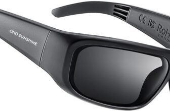 OhO sunshine Bluetooth Audio Sunglasses, Lightweight Open Ear Sport Glasses, 10H Playtime, UV400 ANSI Z87.1, Water Resistant with Voice Control
