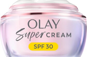 Olay Super Cream Refillable Face Moisturiser with SPF 30 UV Protection, Olay Super Serum, 5 Skin Benefits in 1 Moisturiser, Ultra Lightweight Hydration, Protects Against Sun Damage, Instant Glow, 50ml