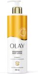 Olay Vitamin C Brightening Body Lotion, 24HR Moisturising Cream for Full Body Skin Care, Evens Skin Tone, with Vitamin C, Vitamin B5 B3, Glycerin, Smooth and Moisturised Skin, No Greasy Residue, 500ml