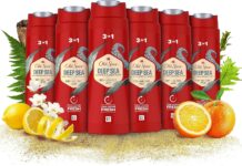 Old Spice Deep Sea Mens Shower Gel & Shampoo 250ml Multi-Use 3-in-1 Hair-Face-Body Wash, Long Lasting Fresh, Perfume Quality Scent, Pack of 6