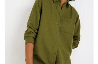 Olive Linen Blend Co Ord Shirt
