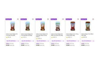 Options Begian Hot Chocolate 220g – Six Varieties (Nectar Price)