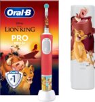 Oral-B Pro Kids Electric Toothbrush, 1 Handle Featuring Disney The Lion King, 1 Toothbrush Head, 1 Travel Case, Designed By Braun, for Ages 3