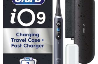 Oral-B iO9 Electric Toothbrush, Black Onyx, 1 Handle – App Connected, 1 Brush Head & Travel Case – With Voucher