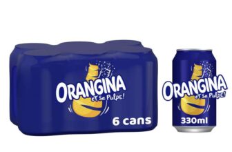 Orangina Sparkling Fruit Drink Multipack of 6 x 330ml cans