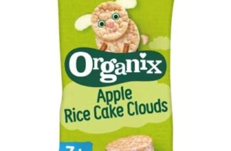Organix Apple Rice Cake Clouds Organic Baby Snacks 40g 7 Months