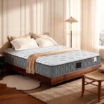 Orthopaedic King Size Mattress 5FT for Back Pain Relief, 8.7 Inch Hybrid 5-Zone Pocket Sprung Mattress with Cooling Gel Memory Foam & Breathable Knitted Cover, Medium Firm, 150x200x22cm