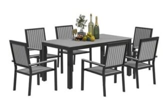 Outsunny 6 Seater Aluminium Garden Dining Set