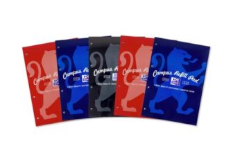 Oxford Campus Lined Paper A4 Refill Pad, Headbound 140 Pages, Pack of 5