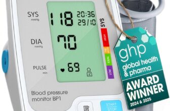OxiPro BP1 Blood Pressure Monitors – Health & Pharma Recommended – BP Blood Pressure Machines for Home Use with Heart Rate Monitor & Large Cuff – Blood Pressure Monitors, White
