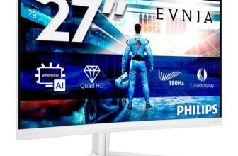 PHILIPS Evnia 27M2C5501-27 inch QHD curved gaming monitor, 180 Hz, 1 ms GtG, FreeSync Premium (2560×1440)