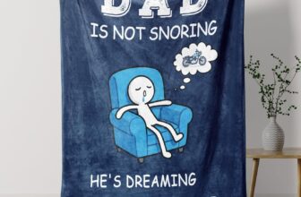PRSTENLY Dad Gifts, 60 50in Fleece Blanket, Presents for Father from Daughter Son on Fathers Day Birthday Christmas Xmas