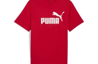 PUMA Red Logo T-Shirt – Size S