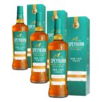 Pack of 3.Speyburn Rum Cask Finish Single Malt Scotch Whisky, 40% ABV, 70cl, Speyside Aged in Ex-Bourbon and Rum Casks