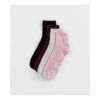Pack of 4 Multi Colour Ribbed Trainer Socks