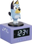 Paladone Bluey Digital Alarm Clock with Night Light & Music – Officially Licensed Kids TV Merch, Bedroom Décor for Young Children, Battery Powered, Idea