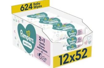 Pampers Sensitive Baby Wipes Plastic Free 12 Packs