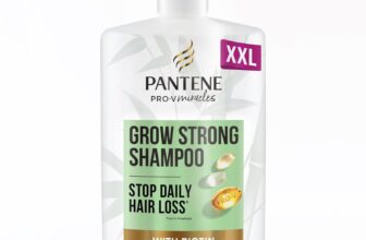 Pantene Grow Strong Shampoo with Biotin & Protein Strengthener 1L XXL pump. Helps Reduce Hair Loss Due to Breakage for Hair that Grows Long & Strong. For Dry Damaged Hair, helps promote hair growth.