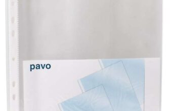 Pavo – Punched Pocket PP A4 80 Microns, Crystal Clear x 100 (£2.97 S&S)