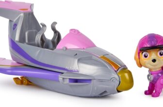 Paw Patrol Jungle Pups, Skye Falcon Vehicle, Toy Jet with Collectible Action Figure, Kids Toys for Boys & Girls Aged 3 and Up