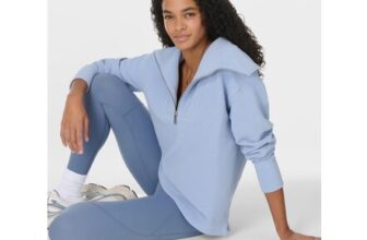 Peaceful Ribbed Half Zip Sweatshirt