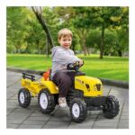 Pedal Go Kart Ride on Tractor with Shovel & Rake Four Wheels