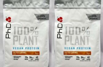 PhD 100% Plant Vegan Protein Salted Caramel 2 x 1kg 80 Servings (BBE 31-05-2026)