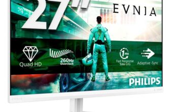 Philips 27M2N3501PA 27 inch WQHD Gaming Monitor 260Hz, Fast IPS Panel, 0.3ms MPRT, Adaptive Sync, HDR10, G-Sync Compatible
