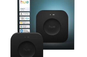 Philips Hue Bridge Pro Smart Lighting Hub, Wireless, Advanced Encryption, Smart Hub Supports 150 Lights & 50 Accessories/Standard £39.99