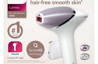 Philips Lumea 8000 Series, IPL Hair Removal Device, Laser Hair Removal Alternative, SenseIQ Technology, 2 Attachments for Body and face