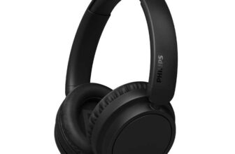 Philips TAH5219BK/00 Lightweight On Ear Wireless Bluetooth Headphones – 65 Hours Play Time, Natural Sound, Dynamic Bass – Prim deal