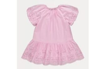 Pink Embroidered Butterfly Dress