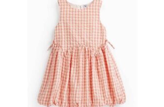 Pink Gingham Bubble Hem Sleeveless Dress 6 Yearstuc147257290