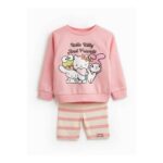 Pink Hello Kitty Sweat & Shorts Set 1 to 7 Years