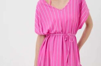 Pink Stripe Jersey Kaftan – All sizes available – 99p click and collect