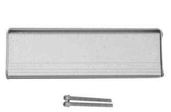 Polished Silver effect Metal Letter plate, (H)80mm (W)280mm, Free C&C