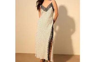 Polka Dot Strappy Satin Dress