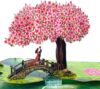 Pop-up Anniversary Cards 3D Cherry Blossom Bridge with Couple, Romantic Greeting Card for Wife, Husband, Her, Him, Wedding Card, Happy Valentines Day, 6x 8 Happy Mothers Day Pop-up Card