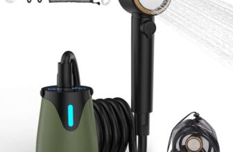 Portable Rechargeable usb-c Shower with 8000mAh battery IPX8 Waterproof with 4 Spray Modes,5 water flow settings, Prime deal LAIYINGMY FBA