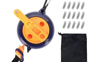 Portable Retractable Camping Clothesline with 41 Holes and 20 Pins